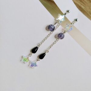 sapphire bloom dangles