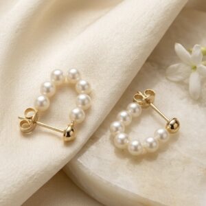 luna pearl hoops