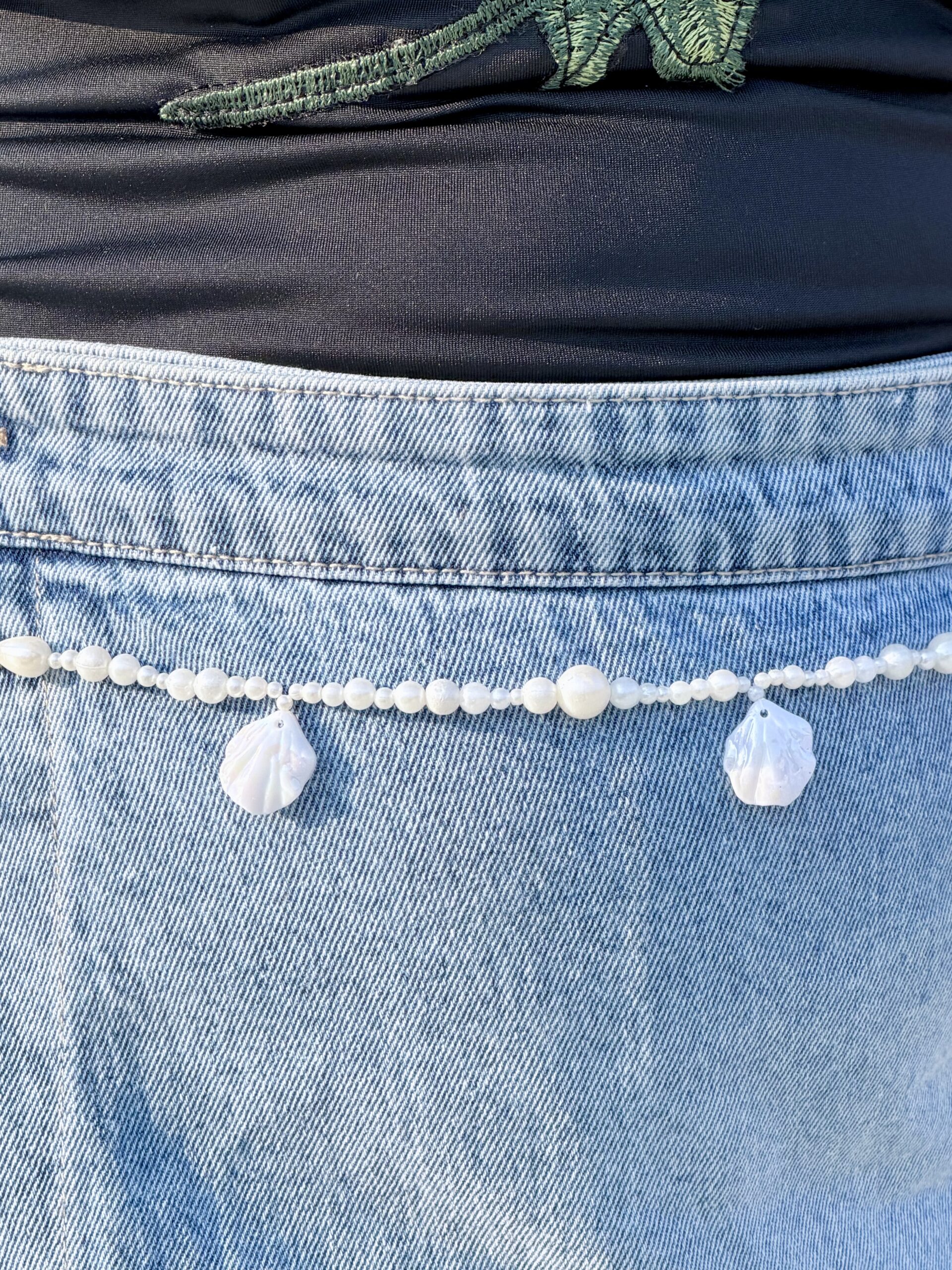 seashell pearl waist chain seashell pearl waist chain