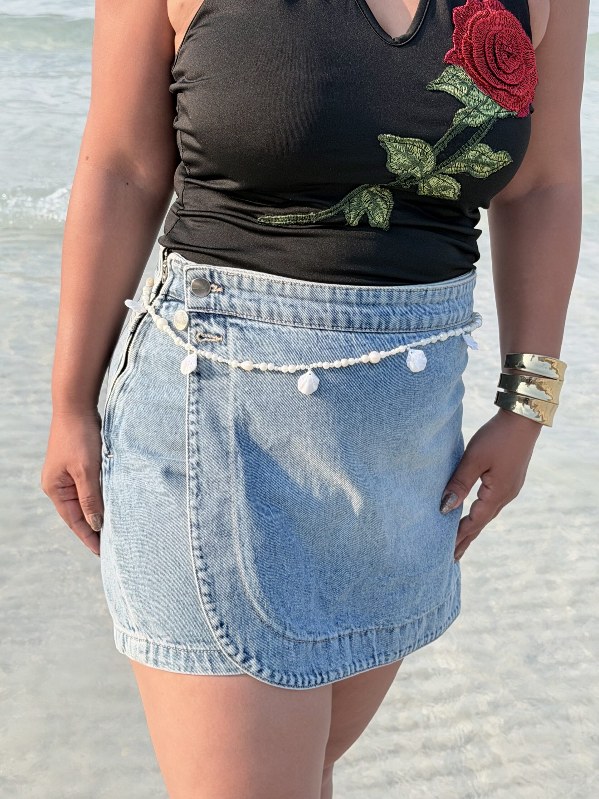 seashell pearl waist chain seashell pearl waist chain