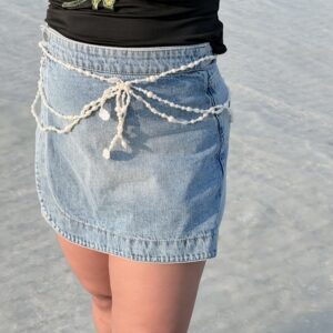seashell pearl waist chain